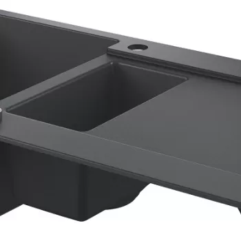 Chiuveta bucatarie Grohe K500 60 -C cu doua cuve inegale 1000x500mm compozit granite black imagine