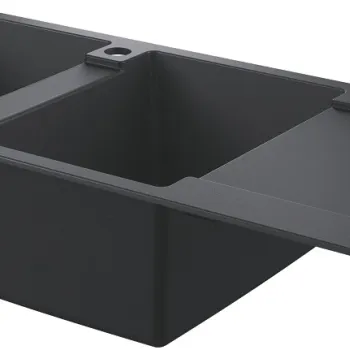 Chiuveta bucatarie Grohe K500 80 -C cu doua cuve  1160x500mm  compozit  granite black imagine