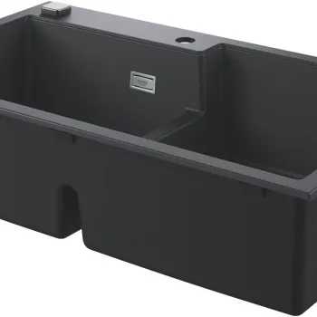Chiuveta bucatarie Grohe K500 90 -C cu doua cuve  860x500mm  compozit  granite black imagine