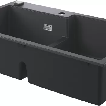 Chiuveta bucatarie Grohe K500 90 -C cu doua cuve 860x500mm compozit granite black imagine