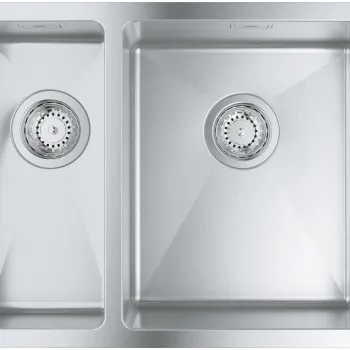 Chiuveta bucatarie Grohe K700U 60 -S cu doua cuve inegale  595x450mm  montare sub blat  inox imagine