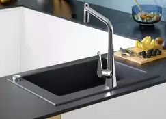 Chiuveta bucatarie Hansgrohe S510-F660 SilicaTec 660 cu 1 cuva 51x77x19cm stone grey imagine