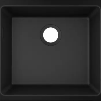 Chiuveta bucatarie Hansgrohe S510-U450 SilicaTec 450 cu 1 cuva 45x50x19cm montare sub blat graphite black imagine
