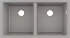 Chiuveta bucatarie Hansgrohe S510-U770 SilicaTec 370/370 cu 2 cuve 45x82x19cm cu doua cuve montare sub blat concrete grey imagine