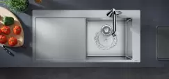Chiuveta bucatarie Hansgrohe S715-F450 1045x510mm picurator stanga inox imagine