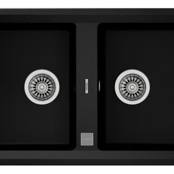 Chiuveta bucatarie tegranit Teka Stone 90B TG 2B cu doua cuve  860x510mm  Schwartzmetallic imagine