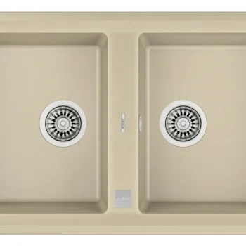 Chiuveta bucatarie tegranit Teka Stone 90B TG 2B cu doua cuve 860x510mm Topasbeige imagine