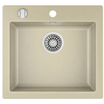 Chiuveta bucatarie Teka Clivo 50 S-TQ  455 x 495mm  tegranit Topasbeige imagine