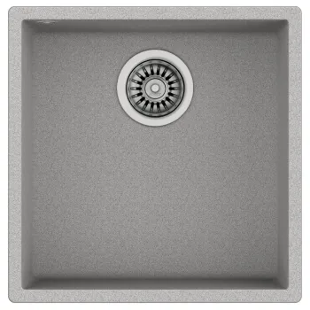 Chiuveta bucatarie Teka Maestro Square 40.40 TG 440x440mm montare sub blat Tegranite Stone Grey imagine