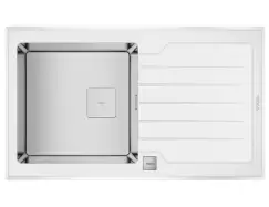 Chiuveta bucatarie Teka Premium RS15 1B 1D 86 860x510cm inox + sticla alba imagine