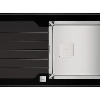 Chiuveta bucatarie Teka Premium RS15 1B 1D 86 860x510cm inox + sticla neagra imagine