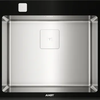 Chiuveta bucatarie Teka Premium RS15 1B 600x520mm inox + sticla neagra imagine