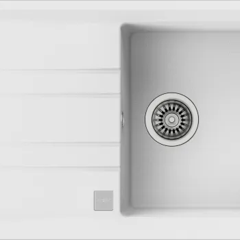 Chiuveta bucatarie Teka Stone 50B TG 1B 1D WH 860x510mm tegranit White imagine