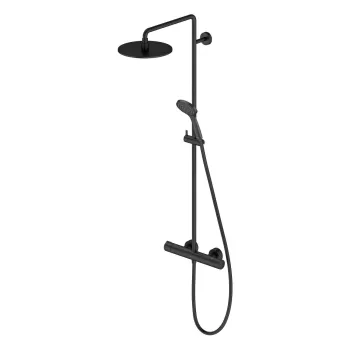 Coloana de dus Duravit C.1 240 cu baterie termostatata negru mat imagine