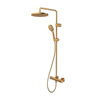 Coloana de dus Duravit System Shower 1000 cu baterie termostatata bronz periat imagine