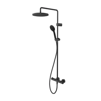 Coloana de dus Duravit System Shower 1000 cu baterie termostatata negru mat imagine