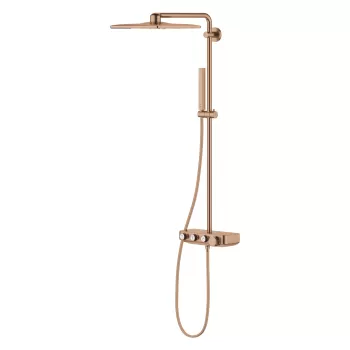 Coloana de dus Grohe Euphoria SmartControl System 310 Cube Duo cu baterie termostatata brushed warm sunset graphite imagine