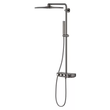 Coloana de dus Grohe Euphoria SmartControl System 310 Cube Duo cu baterie termostatata hard graphite imagine