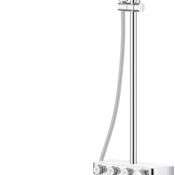 Coloana de dus Grohe Euphoria SmartControl System 310 Cube Duo cu baterie termostatata moon white imagine