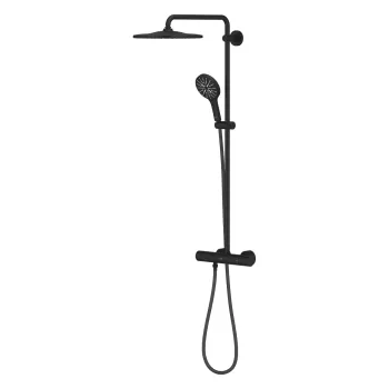Coloana de dus Grohe Rainshower SmartActive 310 cu baterie termostatata phantom black imagine