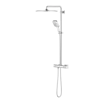 Coloana de dus Grohe Rainshower SmartActive 310 Cube cu baterie termostatata 111cm crom imagine