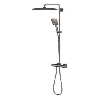 Coloana de dus Grohe Rainshower SmartActive 310 Cube cu baterie termostatata 9 5l/min hard graphite imagine