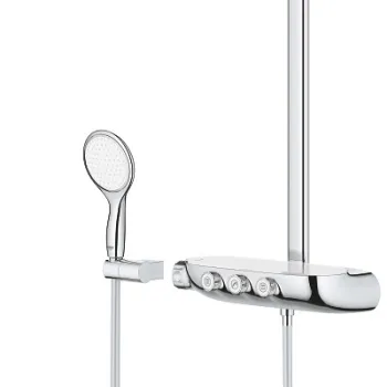 Coloana de dus Grohe Rainshower System SmartControl Duo 360 cu baterie termostatata  moon white imagine