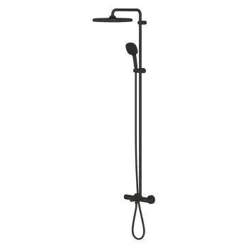 Coloana de dus Grohe Vitalio Comfort 250 cu baterie termostatata matte black imagine