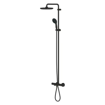 Coloana de dus Grohe Vitalio Start System 250 cu baterie termostatata matte black imagine
