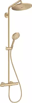 Coloana de dus Hansgrohe Croma Select S 280 1jet cu baterie termostatata bronz periat imagine