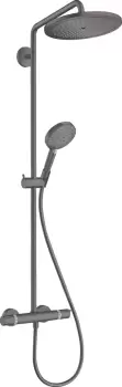 Coloana de dus Hansgrohe Croma Select S 280 1jet cu baterie termostatata crom negru periat imagine