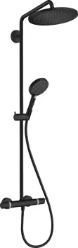 Coloana de dus Hansgrohe Croma Select S 280 1jet cu baterie termostatata negru mat imagine