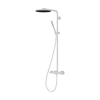 Coloana de dus Hansgrohe Pulsify S Puro 260 1jet EcoSmart cu baterie temostatata Ecostat Fine alb mat imagine