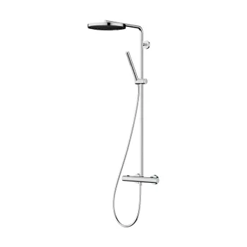 Coloana de dus Hansgrohe Pulsify S Puro 260 1jet EcoSmart cu baterie temostatata Ecostat Fine crom imagine