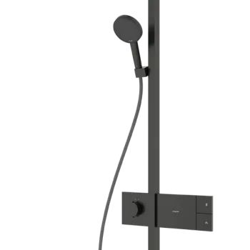 Coloana de dus Hansgrohe Raindance Alive Q 210x340 1jet EcoSmart cu baterie termostatata ShowerSelect Comfort  negru periat imagine