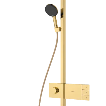 Coloana de dus Hansgrohe Raindance Alive S 300 2jet EcoSmart cu baterie termostatata ShowerSelect Comfort  gold optic imagine