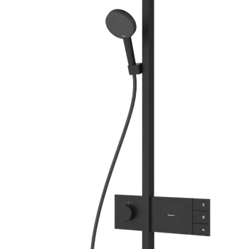 Coloana de dus Hansgrohe Raindance Alive S 300 2jet EcoSmart cu baterie termostatata ShowerSelect Comfort  negru mat imagine
