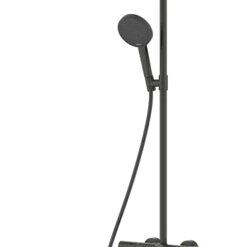 Coloana de dus Hansgrohe Raindance Alive S Puro 300 1jet EcoSmart cu baterie termostatata Ecostat  negru periat imagine