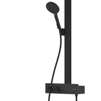 Coloana de dus Hansgrohe Raindance E 300 1jet EcoSmart cu baterie termostatata ShowerTablet 350  negru mat imagine