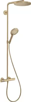Coloana de dus Hansgrohe Raindance Select S 240 PowderRain 1jet cu baterie termostatata bronz periat imagine