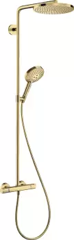 Coloana de dus Hansgrohe Raindance Select S 240 PowderRain 1jet cu baterie termostatata gold optic lustruit imagine