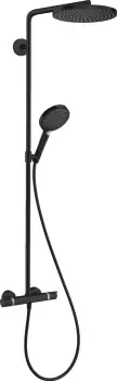 Coloana de dus Hansgrohe Raindance Select S 240 PowderRain 1jet cu baterie termostatata negru mat imagine