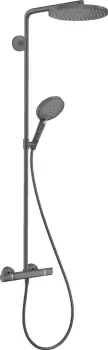 Coloana de dus Hansgrohe Raindance Select S 240 PowderRain 1jet cu baterie termostatata negru periat imagine