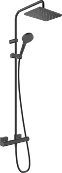 Coloana de dus Hansgrohe Vernis Shape 230 1 jet cu baterie termostatata negru mat imagine