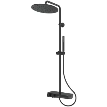 Coloana de dus Ideal Standard Ceratherm S200 Shelf cu baterie termostatata silk black imagine