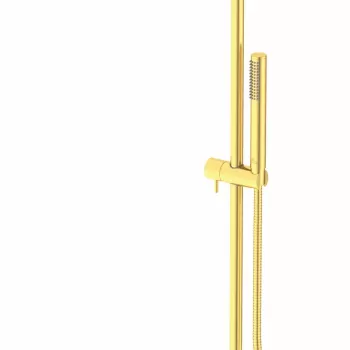 Coloana de dus Ideal Standard Ceratherm T125 cu baterie termostatata si palarie Round 300mm auriu periat imagine