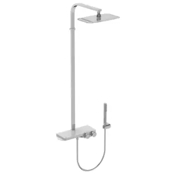 Coloana de dus Ideal Standard cu baterie termostatata Ceratherm S200 si palarie Square 300x200mm imagine