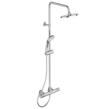 Coloana de dus Ideal Standard IdealRain cu baterie termostatata Ceratherm T25 si palarie Round 200mm imagine