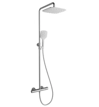 Coloana de dus Ravak Termo 300 TE 093.00/150 baterie termostatata palarie de dus 25x25cm si para de dus Air cu 3 functii imagine