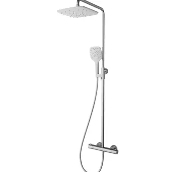 Coloana de dus Ravak Termo 300  TE 093.00/150 baterie termostatata  palarie de dus 25x25cm si para de dus Air cu 3 functii imagine